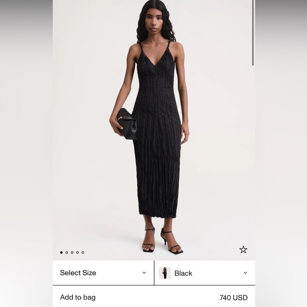 Toteme crinkle silk dress